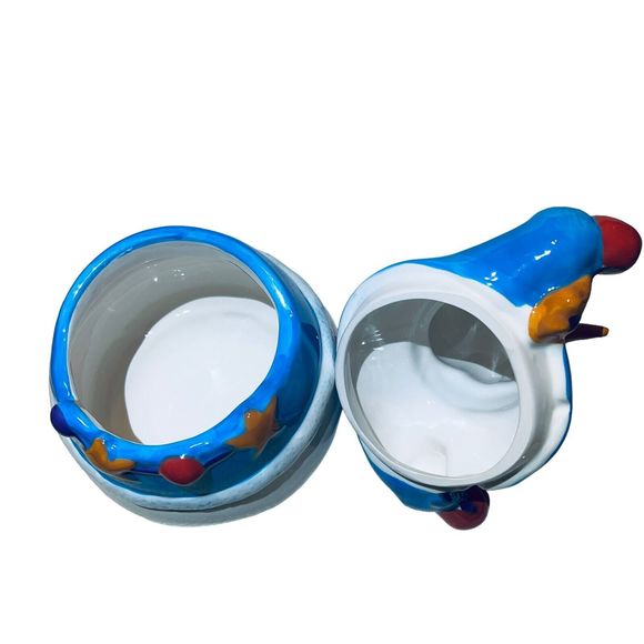 VTG Homespun Holiday Collection Winter Christmas Snowman 10” Cookie‎ Jar w/Box - Picture 11 of 11